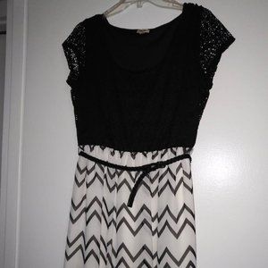 Women's black and white dress